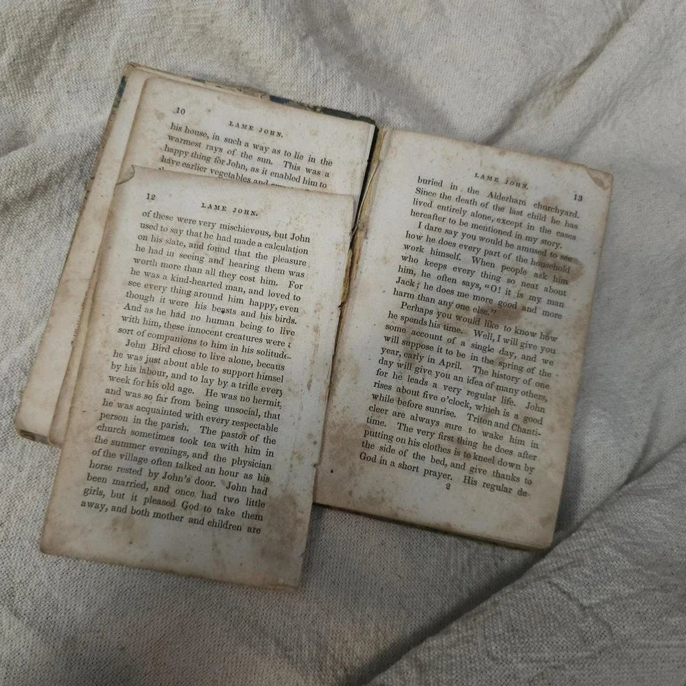 Lame John 1840 Antique Antiquarian Book Small The‎ Charitable Poor Man Novel